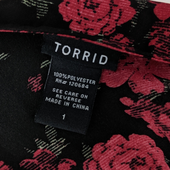 Torrid High Low Floral Faux Wrap Party Dress 1x - Picture 7 of 8